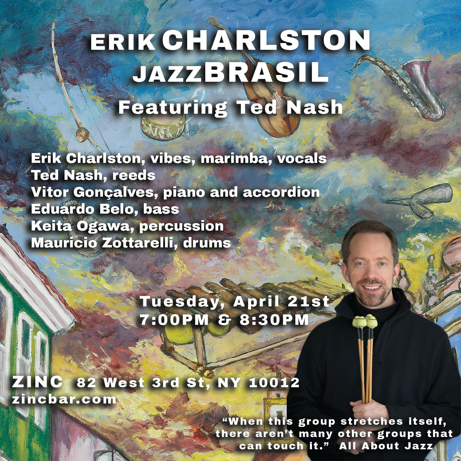 Erik Charlston Jazzbrazil Apr 21 2026 - ZincBar, NYC